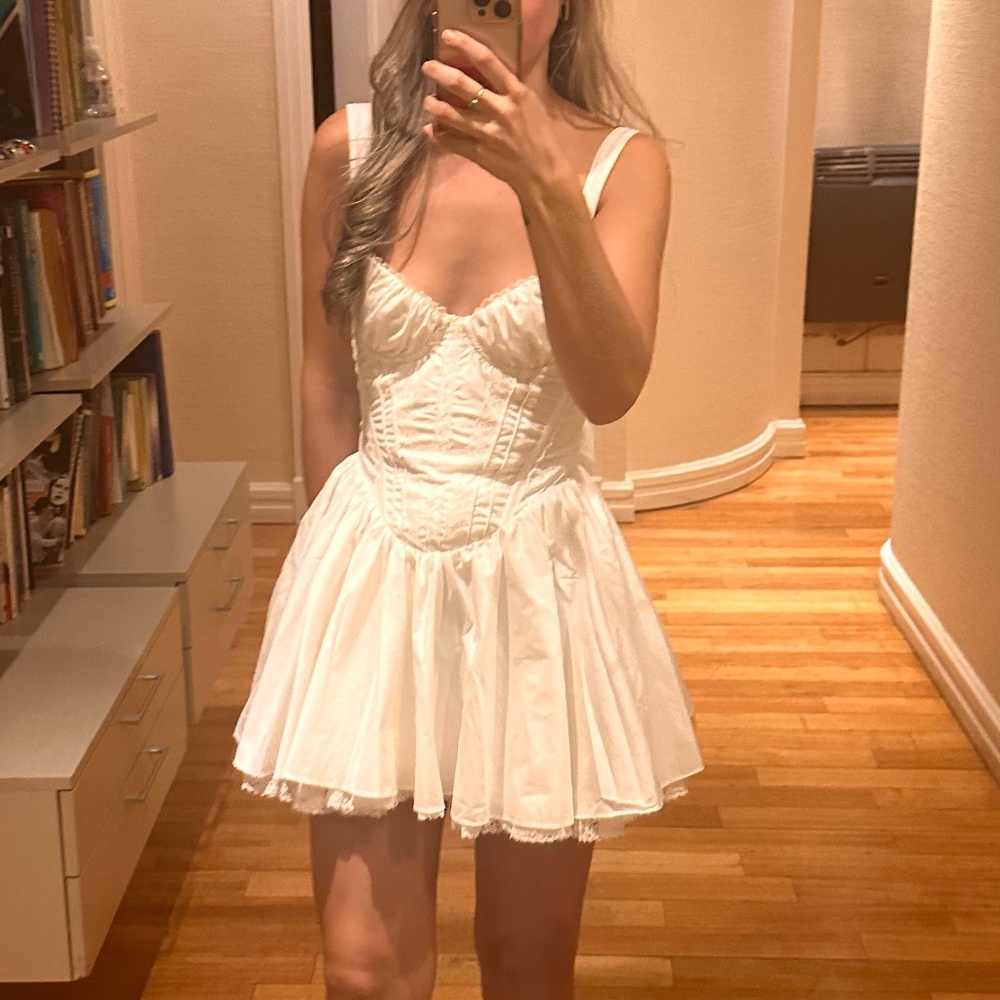 White corset mini dress - Picture 5 of 6